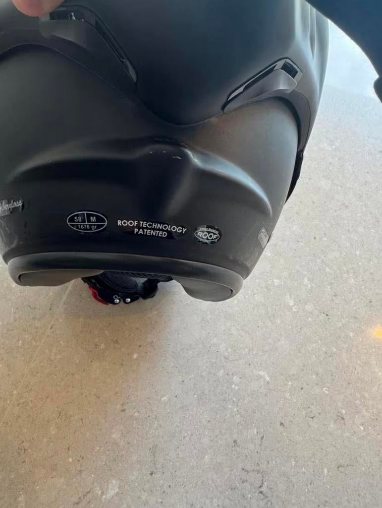 Roof Boxer V8 helm mat zwart maat M, Motoren, Kleding | Motorhelmen, Overige merken, M, Systeemhelm, Verzenden