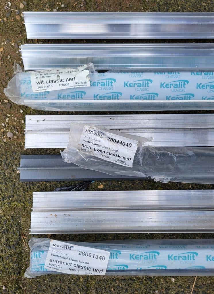 Keralit eind/hoek/verbindingsprofiel wit antraciet mon groen, Ophalen, Nieuw, Overige materialen