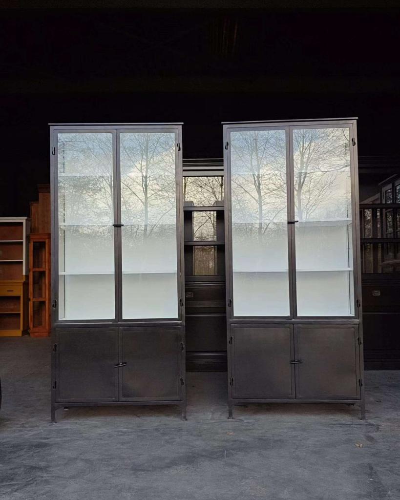 Prachtige metalen apothekerskasten | Dokterskast zwart #6766, Niet ingevuld, Gebruikt, Niet ingevuld, 25 tot 50 cm