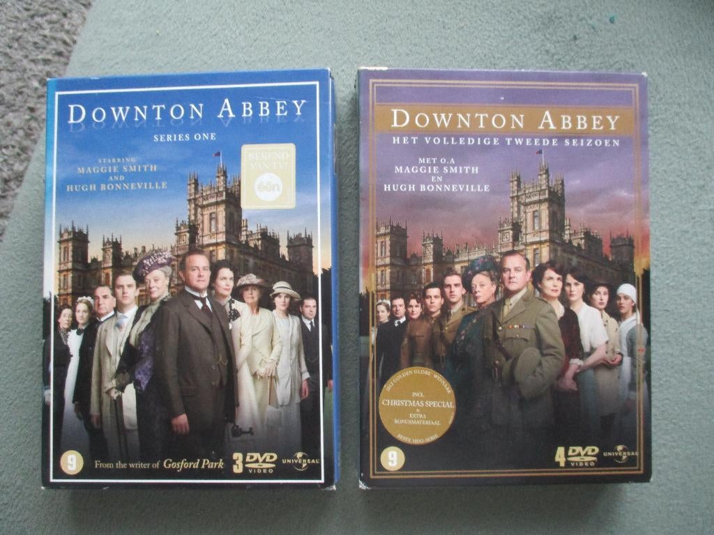 2 dvd boxen downton abbey, Gebruikt, Boxset, Ophalen of Verzenden, Drama