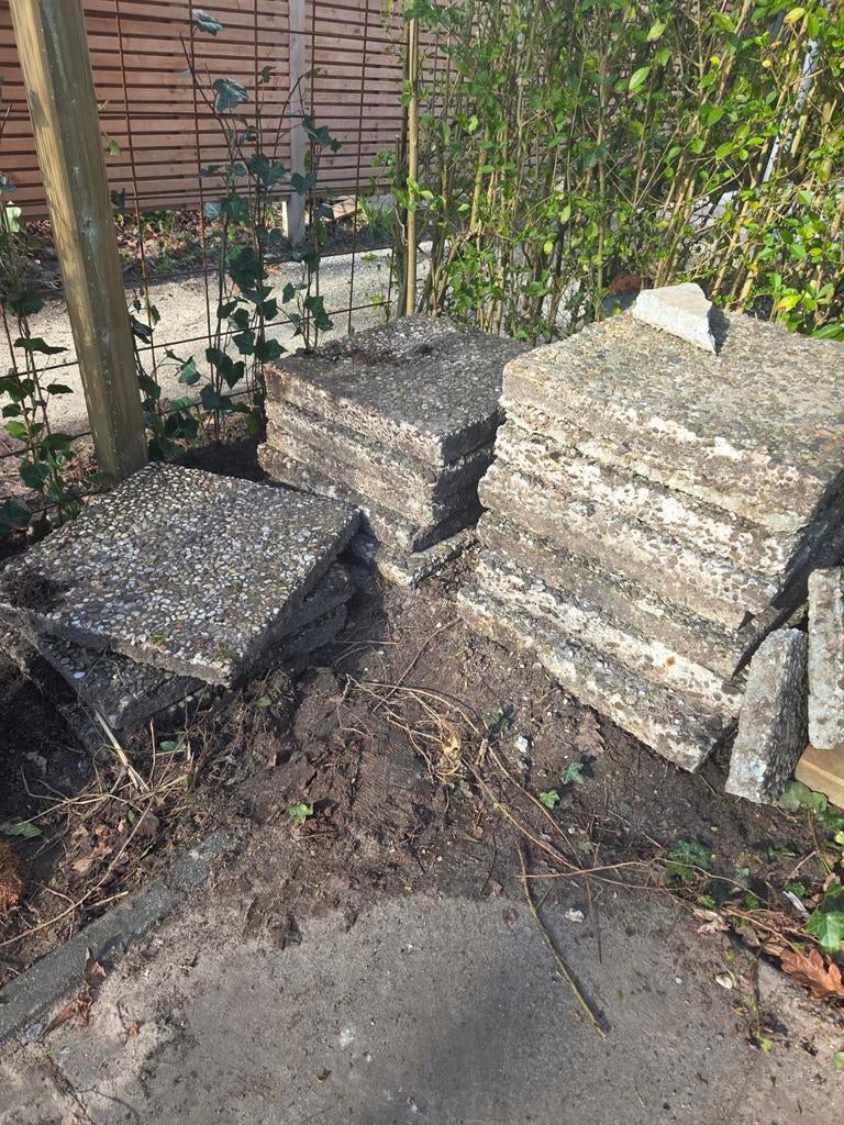 Grindtegels voor terras of pad, Tuin en Terras, Tegels en Klinkers, Gebruikt, Grind, Terrastegels, 5 tot 10 m²