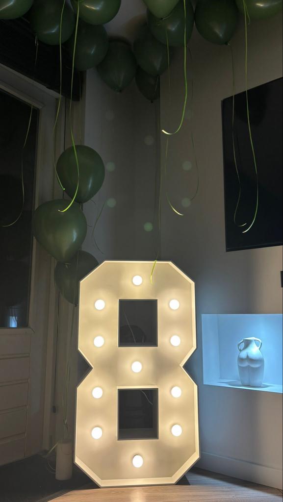 Lichtcijfers en lichtletters te huur - Purmerend, Ophalen, Zo goed als nieuw, Versiering, Verjaardag