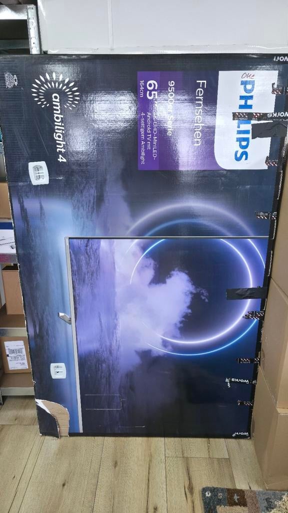 Philips 65 inch 4K UHD MiniLED Smart TV met Ambilight, Philips, LED, Ophalen of Verzenden, Zo goed als nieuw