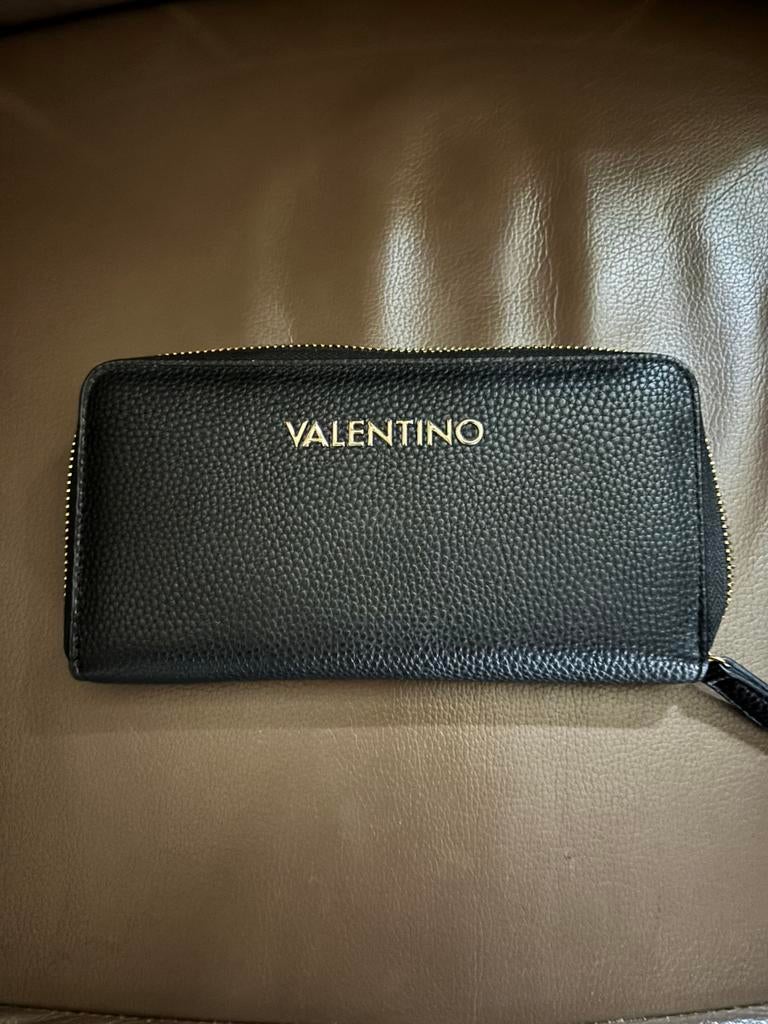 Valentino portomonnee nieuw leer, Overige merken, Zwart, Nieuw, Ophalen of Verzenden