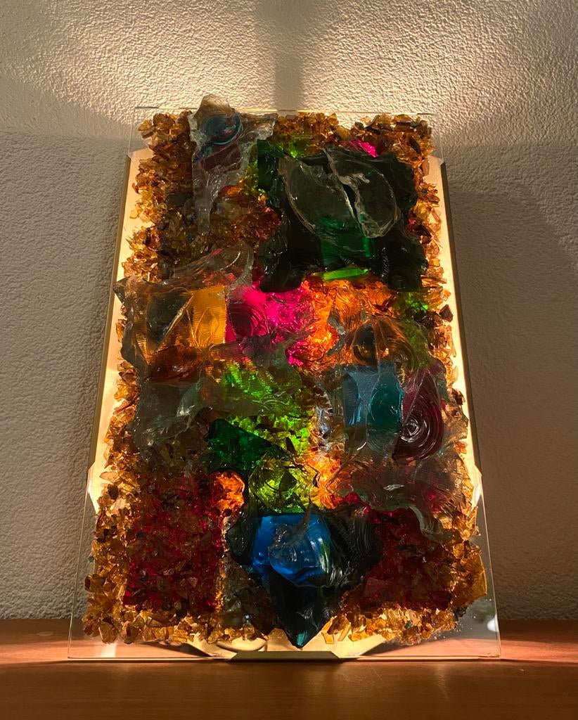 Vintage Cosack leuchten wandlamp 70’s, Cosack leuchten, Ophalen of Verzenden, Glas, Nvt