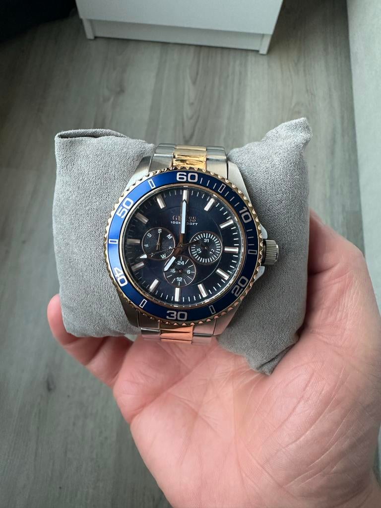 Guess W0172G3 Chaser Horloge - Zilverkleurig Rosékleurig, Sieraden, Tassen en Uiterlijk, Horloges | Heren, Overige merken, Staal