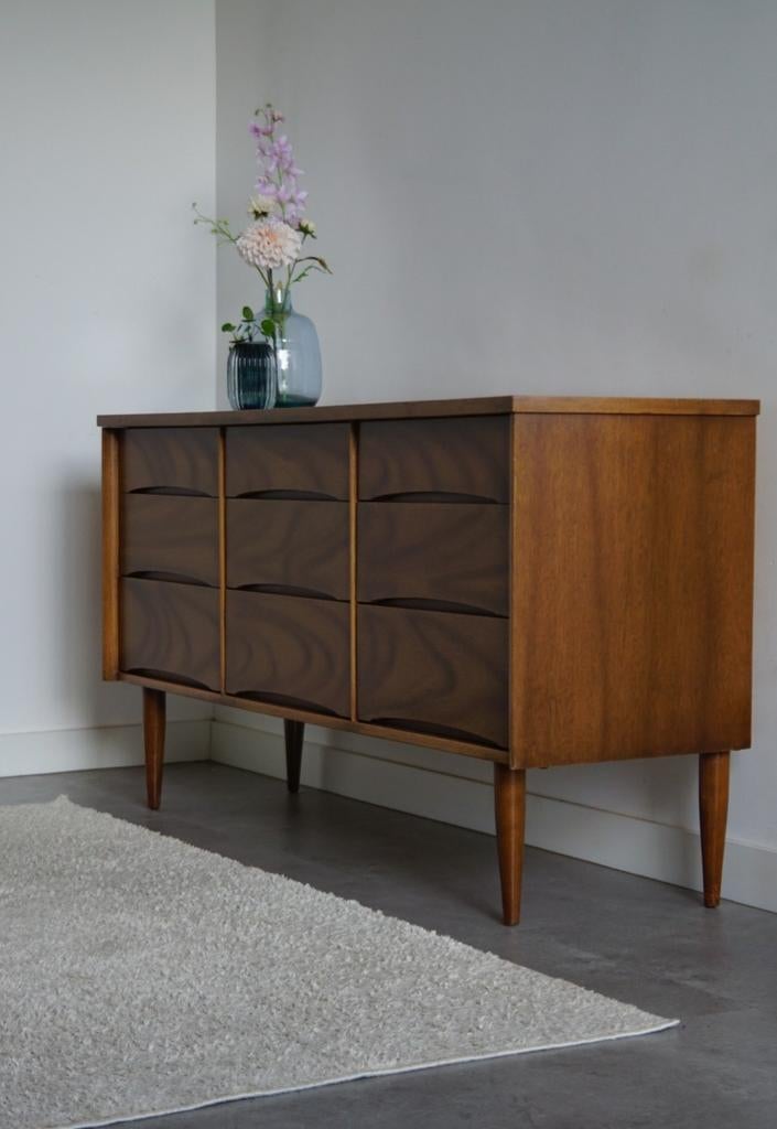 Amerikaanse mid-century dressoir - jaren 60, Ophalen, Gebruikt, 100 tot 150 cm, .