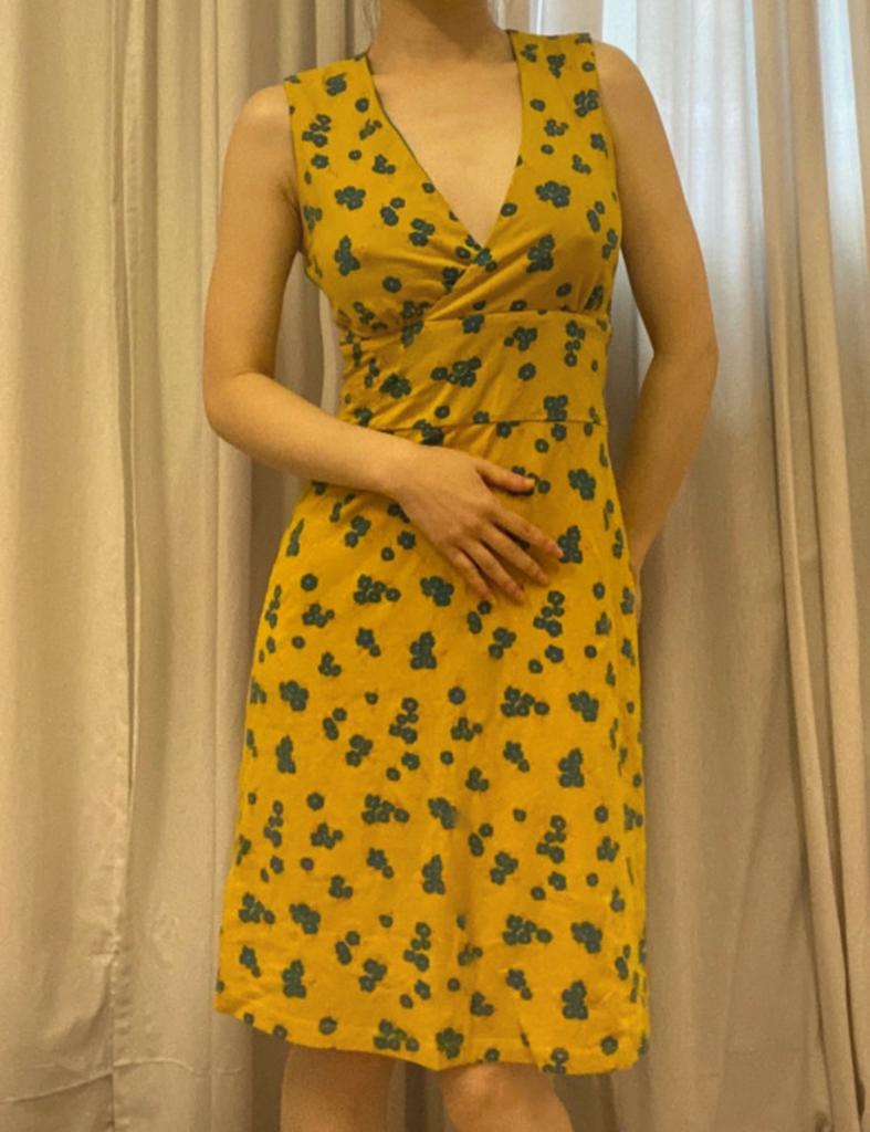 Who’s that girl Vintage design dress, Ophalen of Verzenden, Zo goed als nieuw, Groen, Onder de knie