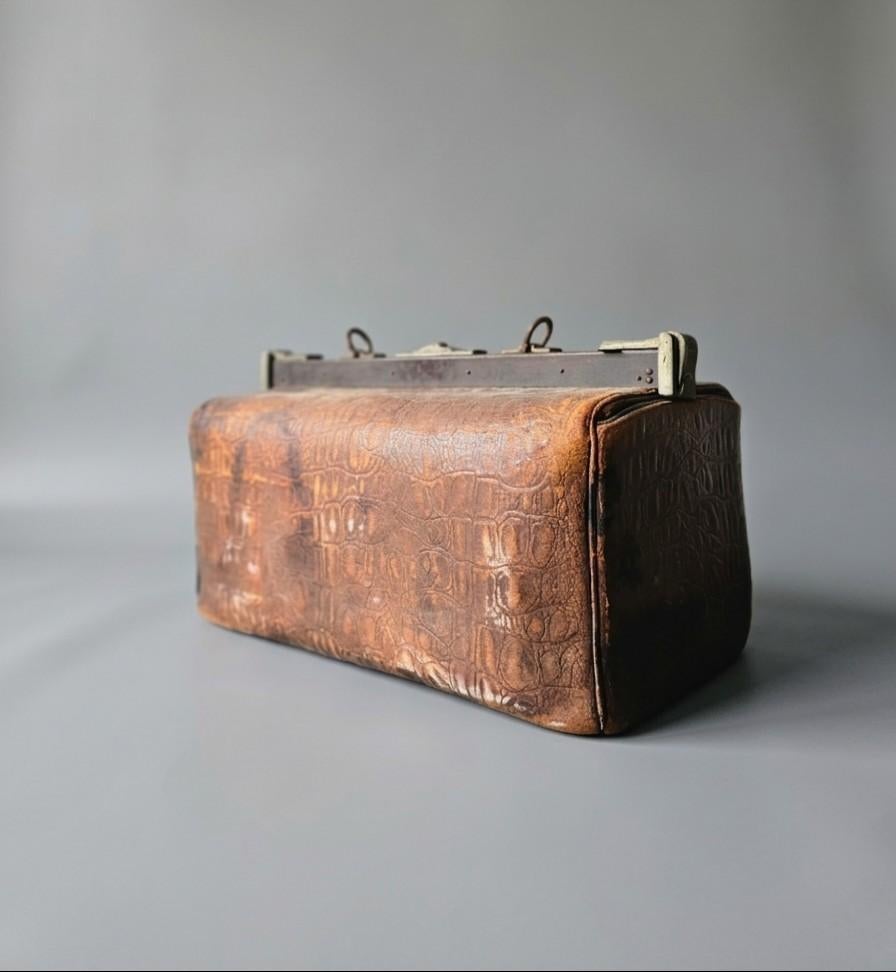 ✔️OPRUIMING Antieke leren dokterstas vintage curiosa, Ophalen of Verzenden