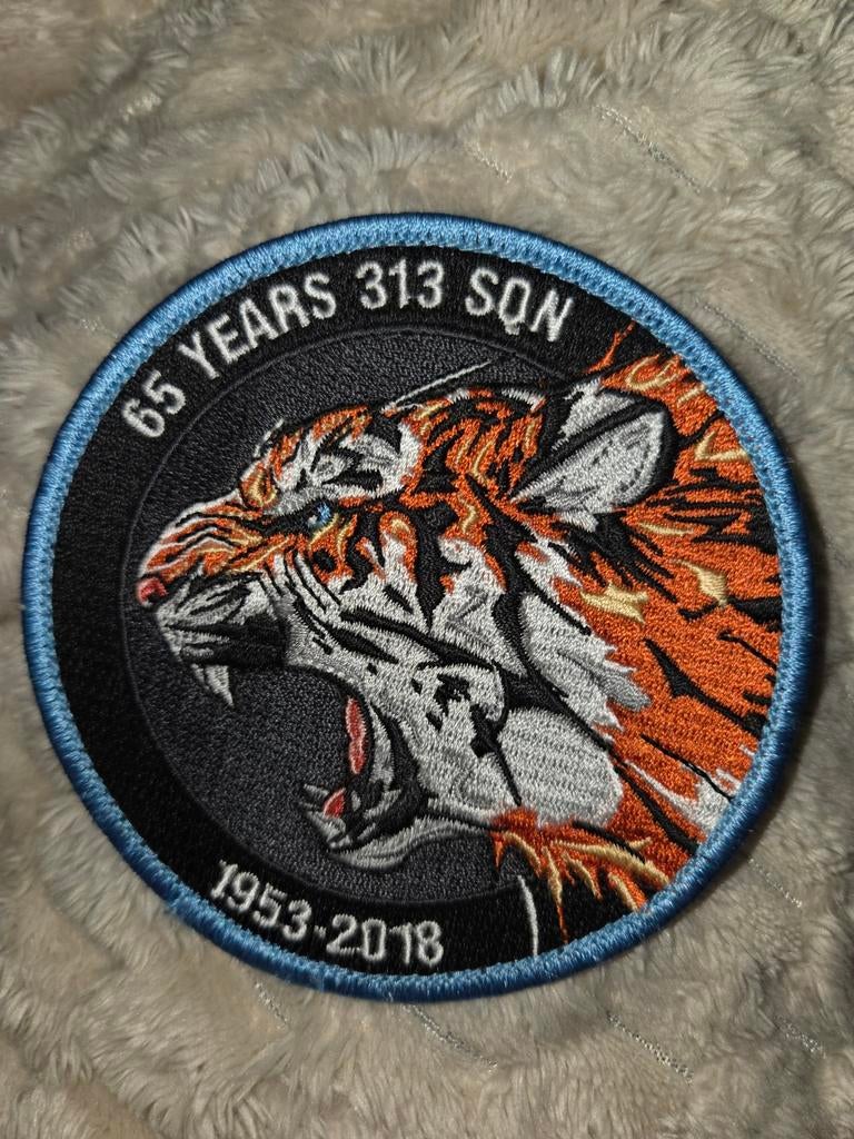 Patch 65 jaar 313 Squadron RNLAF NATO Tigers 1953-2018, Verzamelen, Militaria | Algemeen, Ophalen of Verzenden