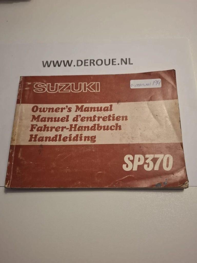 194 0WNERS MANUAL SUZUKI SP370  1978  USED, Ophalen of Verzenden, Suzuki