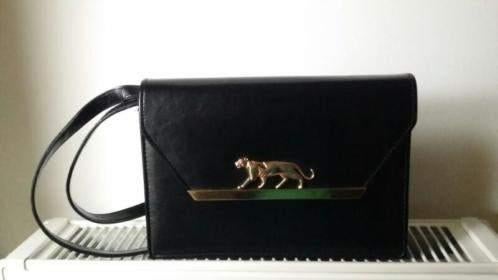 Vintage Sasha 1996 Jaguar Brass two ways bag, Ophalen of Verzenden, Gebruikt, Zwart, Schoudertasje