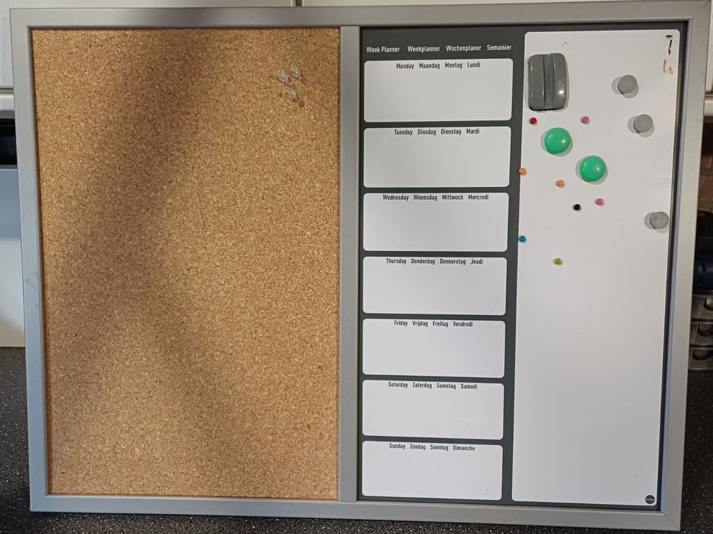 Prikbord magnetisch whiteboard, Ophalen of Verzenden, Magneetbord