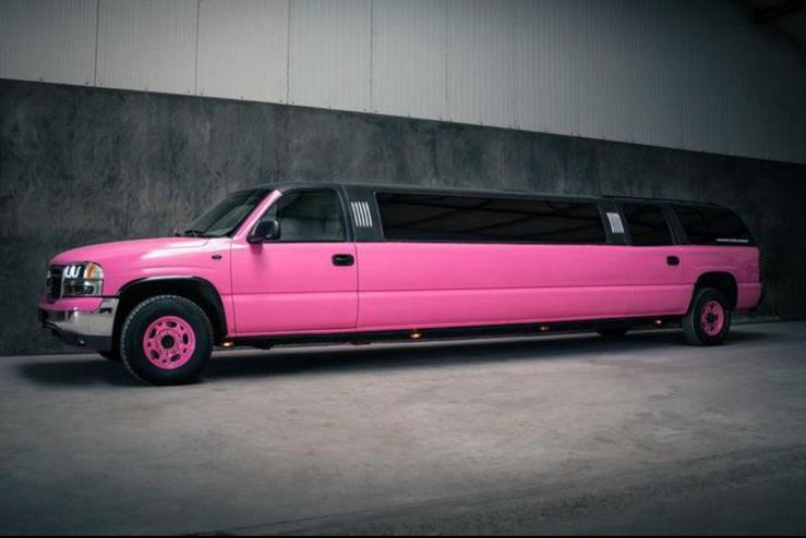 GMC Yukon Limousine roze, NIEUWE APK, Hummer limo type, Automaat, Achterwielaandrijving, Overige kleuren, Leder