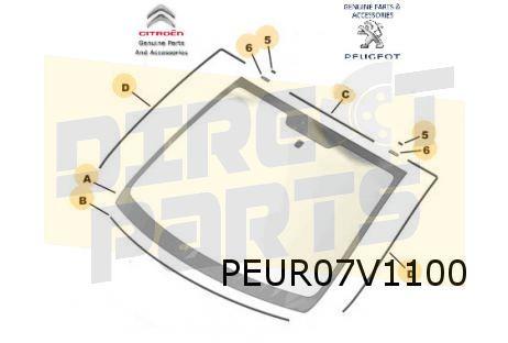 Citroën C1/Peugeot 107 voorruit (groen) compleet Origineel!, Citroën, -, -, Nieuw