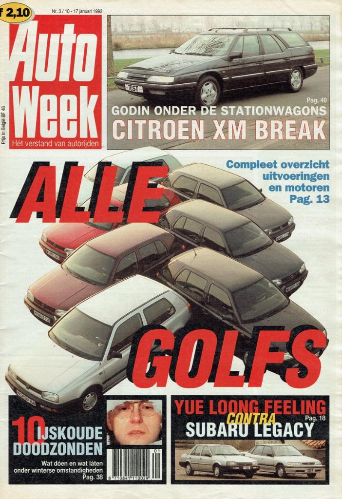 Autoweek 1992 nr. 3 (o.a. Subaru Legacy & Yue Loong Feeling), Verzenden, Gelezen, Algemeen