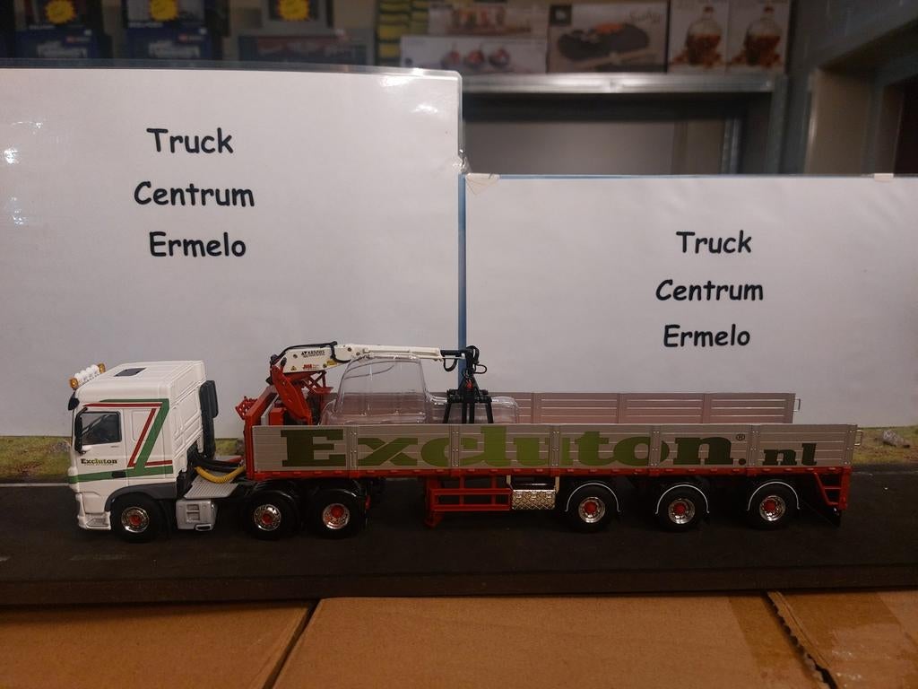 Excluton daf xf met steenoplegger exclusief model 02-2688, Ophalen of Verzenden, Nieuw, Bus of Vrachtwagen, Wsi
