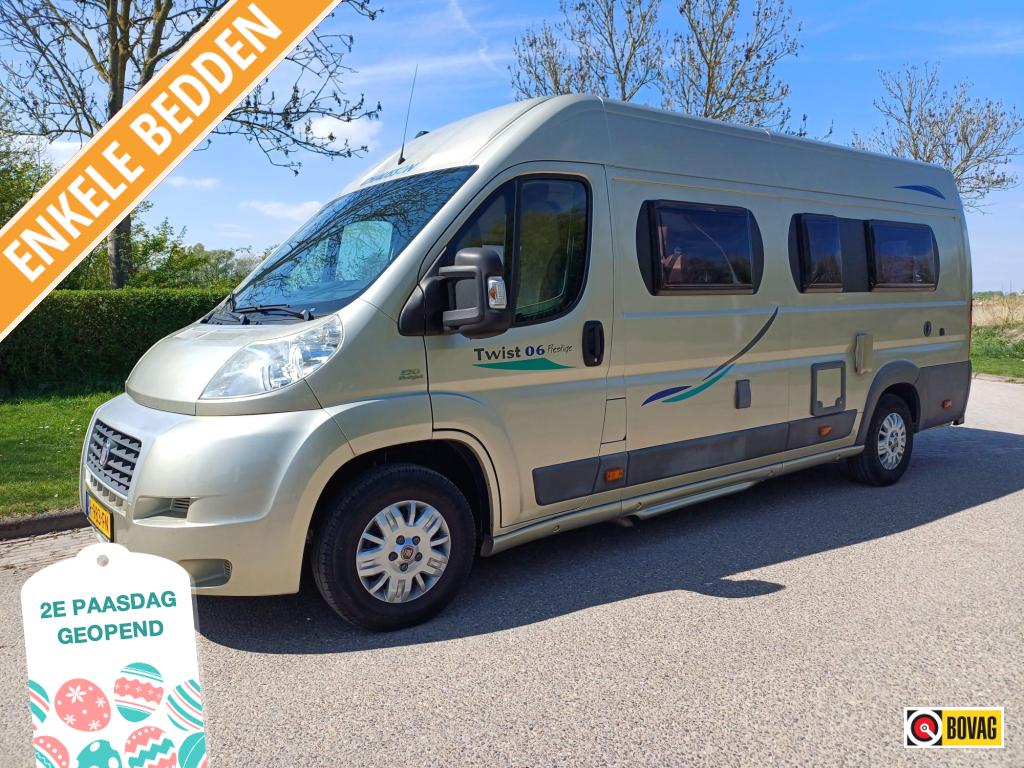Luxe Chausson Twist Prestige met lengte bedden, Lpg en trekh, Niet ingevuld, Ringverwarming, Treinzit, Tot en met 3