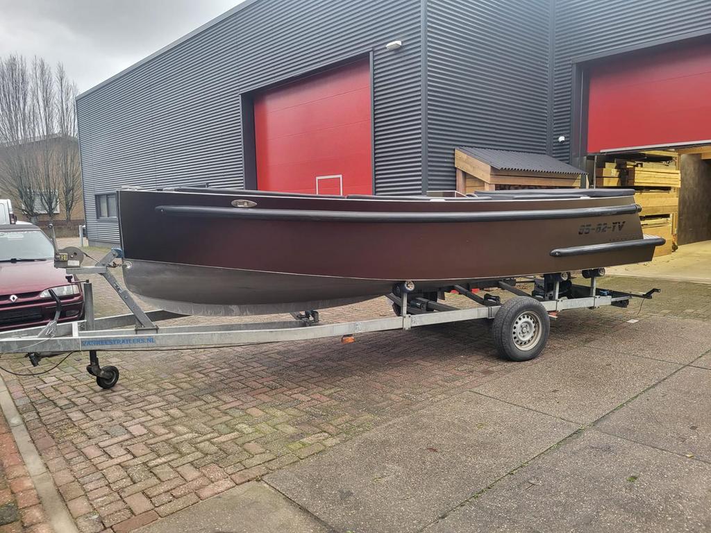 Van Vossen tender 600, Watersport en Boten, Sloepen, Ophalen, 6 meter of meer, Aluminium, Buitenboordmotor