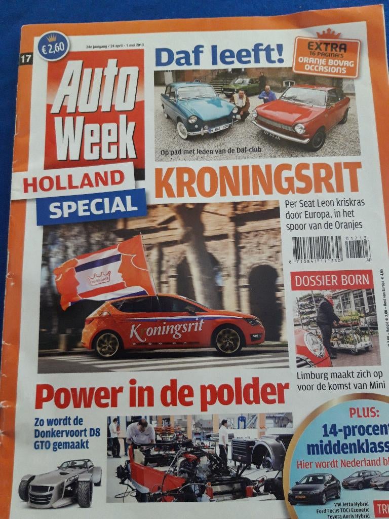 AutoWeek Holland Special 2013 – Donkervoort – Daf – dossier, Boeken, Ophalen of Verzenden, Zo goed als nieuw, Algemeen