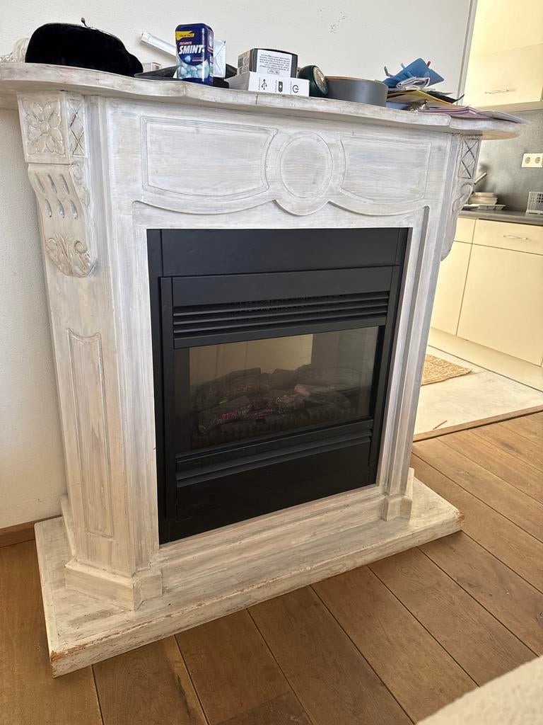 Elektrische sfeerhaard met licht en afstandsbediening, Ophalen of Verzenden, Gebruikt, Vrijstaande haard, Elektrische haard