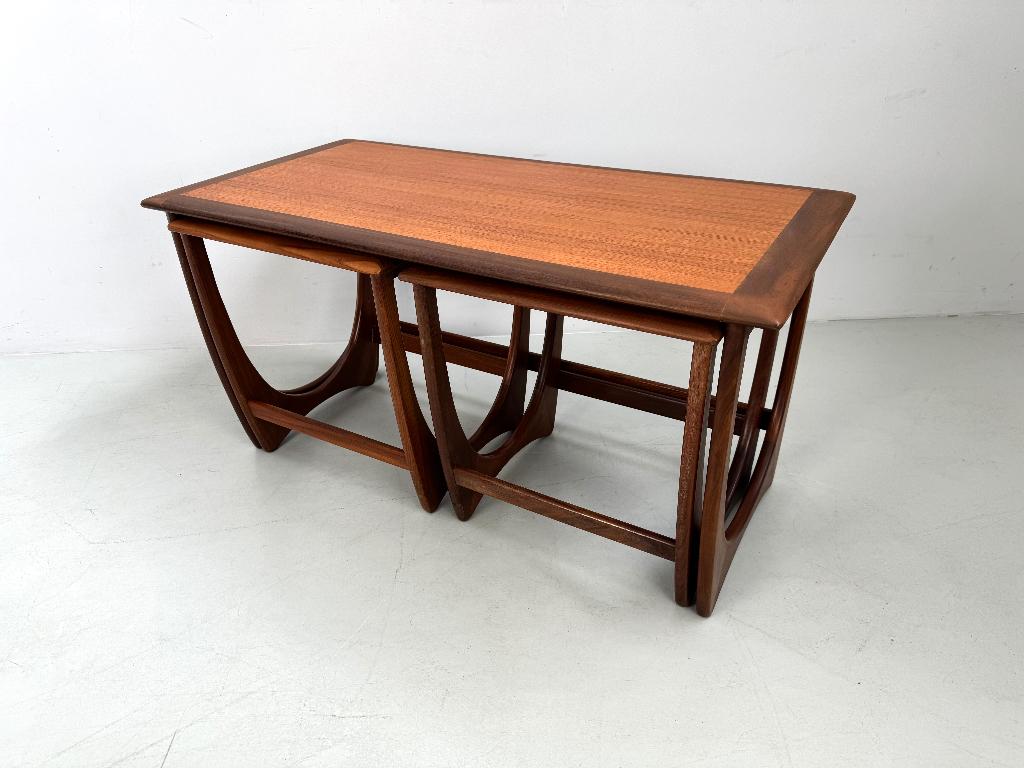 Vintage salontafel met bijzettafels van G-Plan, 50 tot 100 cm, Verzenden, Teakhout, 50 tot 100 cm
