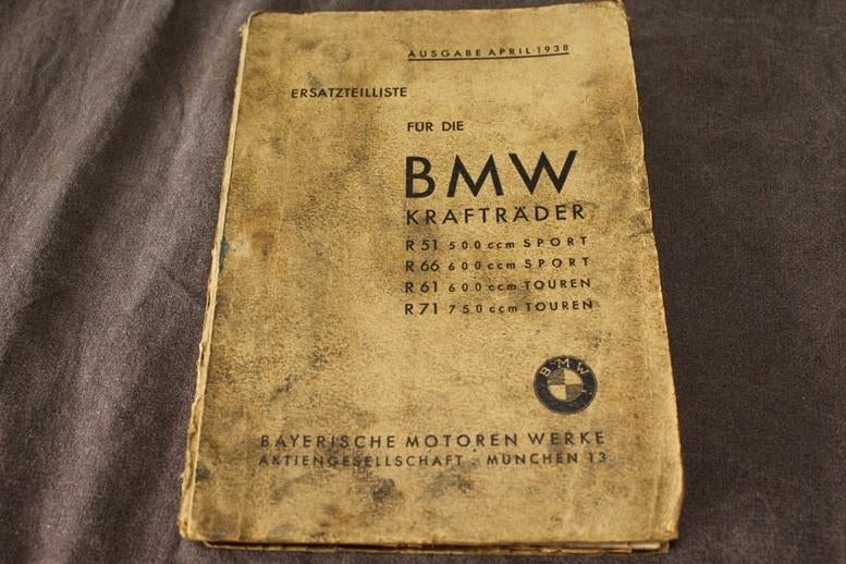 BMW R51 R66 R61 R71 1938 Krafträder ersatzteilliste motorrad, Motoren, Ophalen of Verzenden, BMW