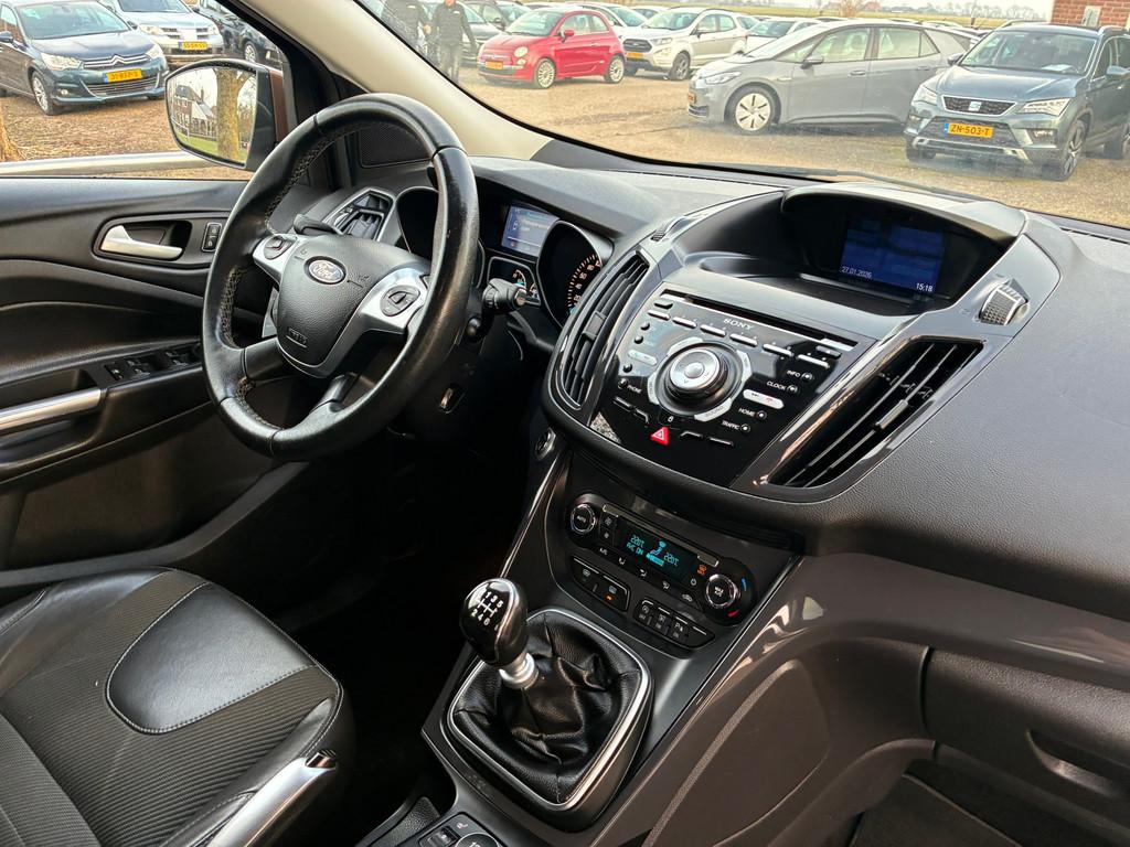 Ford Kuga 1.6 Titanium Plus | Camera + Leder + Cruise Nu €, Voorwielaandrijving, 15 km/l, Gebruikt, Zwart