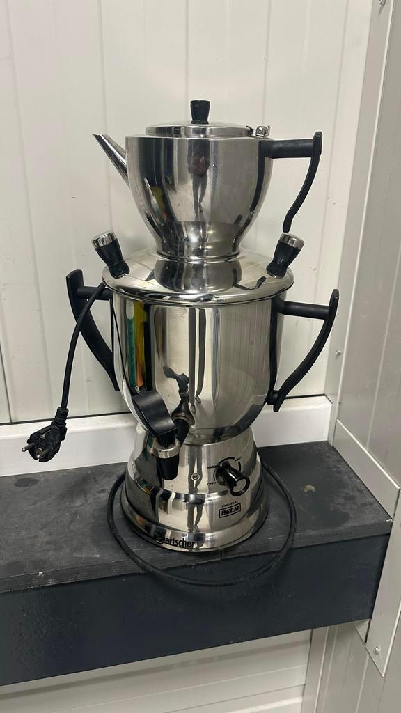 Professionele Theemaker / Samovar - RVS, 2 liter of meer, Ophalen, Gebruikt, Rvs