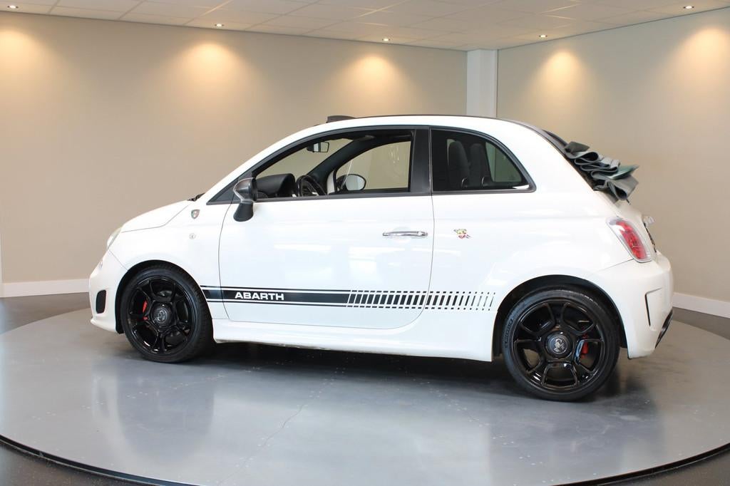 Fiat 500 C 1.4-16V Abarth *Automaat* 160Pk! Distr.riem VV|Ca, Auto's, Euro 5, 4 cilinders, Cabriolet, Wit