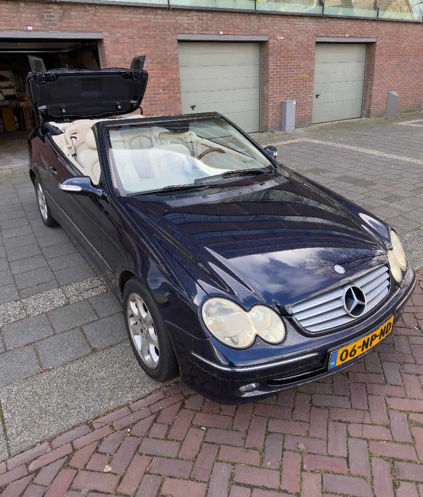 Mercedes-Benz CLK 1.8 Clk200 Kompr Cabriolet AUT 2004 Blauw, Auto's, Automaat, Achterwielaandrijving, 4 cilinders, Cabriolet