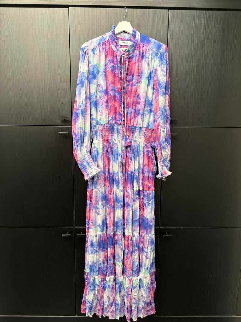 Janice jurk mt 42, Ophalen of Verzenden, Zo goed als nieuw, Maat 42/44 (L), Onder de knie