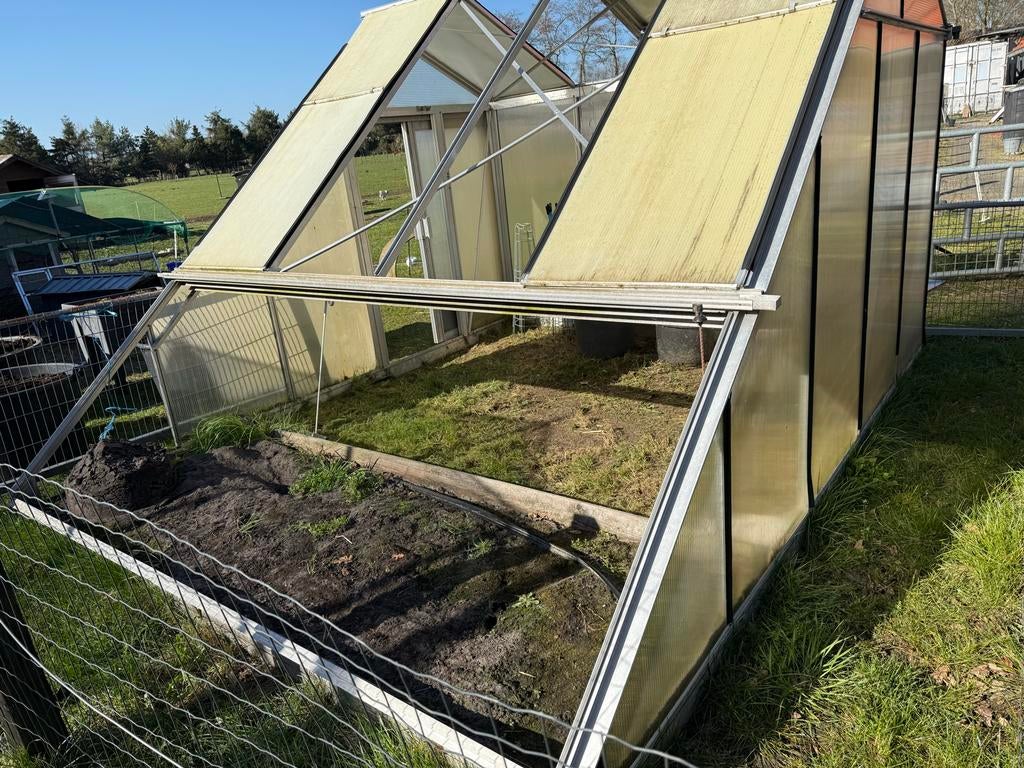 Tuinkas met aluminium frame, Ophalen, Kweekkas, Aluminium, Polycarbonaat