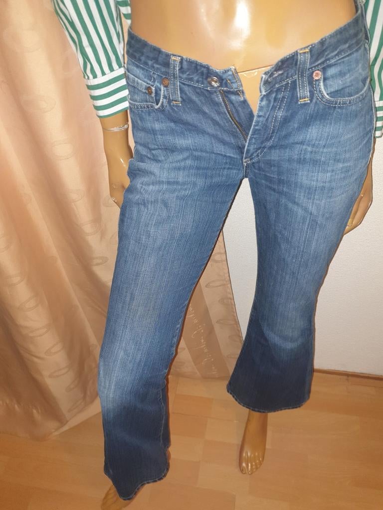 G-Star spijkerbroek low hip flare size 27 L30 blauw, Blauw, Ophalen of Verzenden, W27 (confectie 34) of kleiner, G-STAR RAW