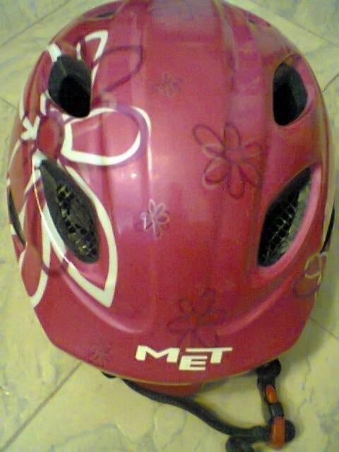 kinderhelm Fiets Helm Donker Roze Maat 46-51 CM Verstelbaar, Gebruikt, Onbekend, Jongen of Meisje, Overige maten