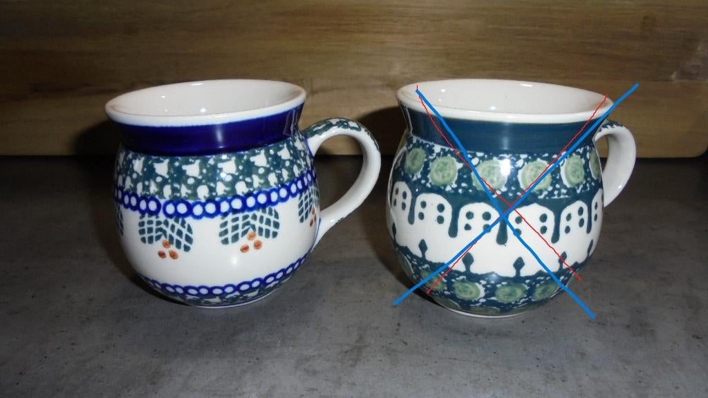 nieuw pools keramiek BUNZLAU boerenbeker. links, Keramiek, Overige typen, Nieuw, Ophalen of Verzenden