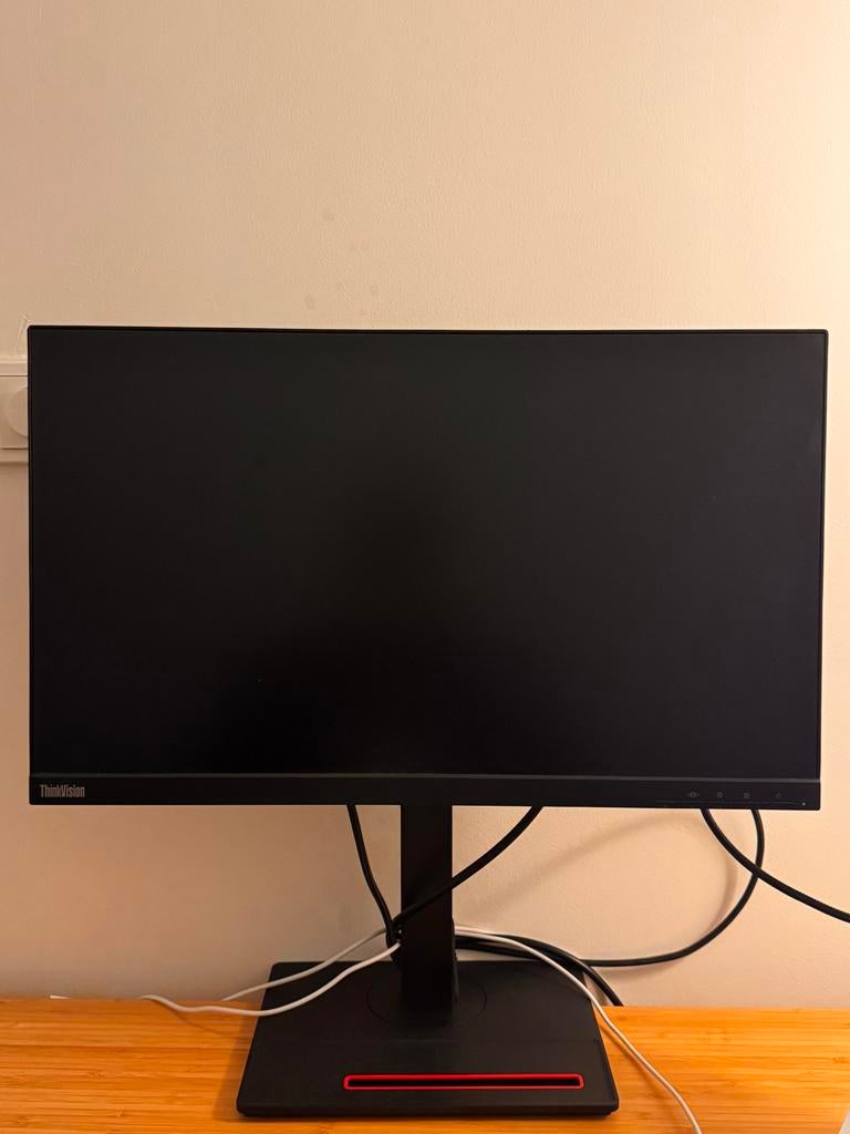 Lenovo ThinkVision T24h-20 24 inch QHD IPS USB-C Monitor, Ophalen, In hoogte verstelbaar, Zo goed als nieuw, 61 t/m 100 Hz