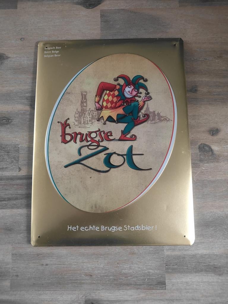 Brugse Zot reclamebord, Ophalen of Verzenden