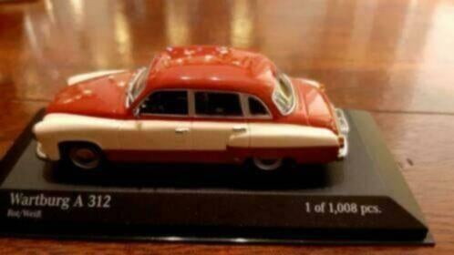 Minichamps WARTBURG A312 Saloon 1958 red  white, Ophalen of Verzenden, Nieuw, Auto, MiniChamps