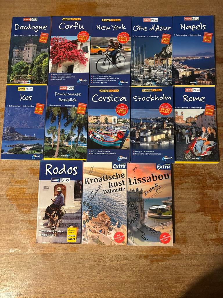 ANWB Extra Reisgidsen: Diverse Bestemmingen (13 stuks), Boeken, Reisgidsen, Europa, Ophalen of Verzenden, Zo goed als nieuw, Reisgids of -boek