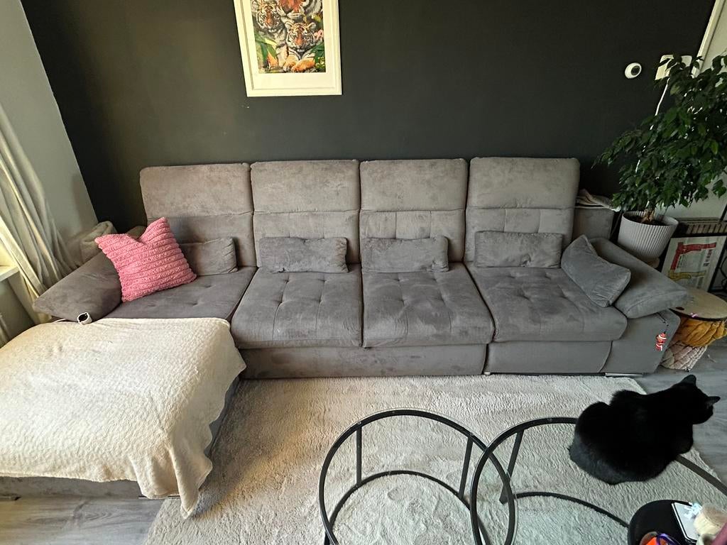 Lounge/ Slaapbank, Ophalen, Gebruikt, Lounge bank, Stof