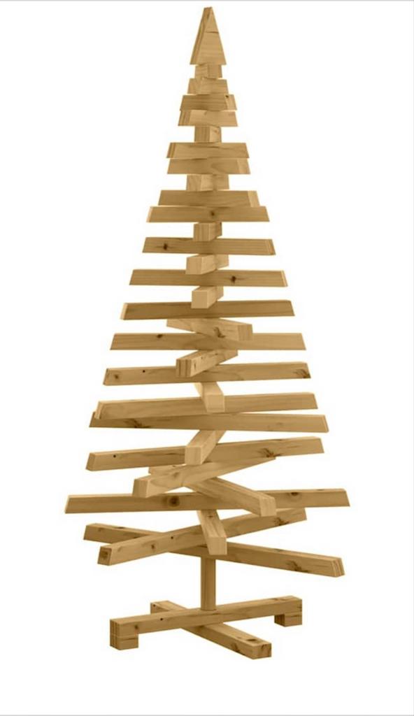 Kerstboom Bruin 120cm Massief grenenhout, Ophalen, Nieuw