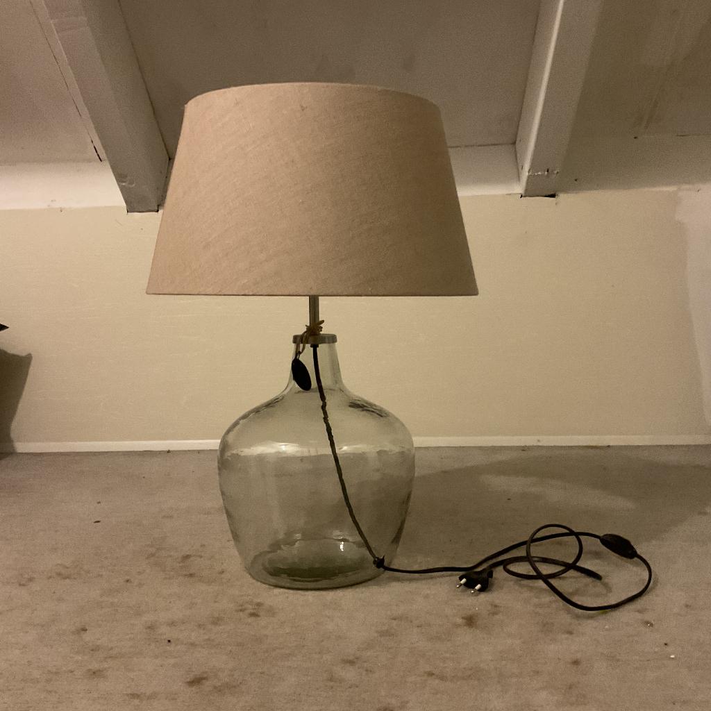 Tafellamp, Huis en Inrichting, Lampen | Tafellampen, Ophalen, Zo goed als nieuw, Glas, Minder dan 50 cm