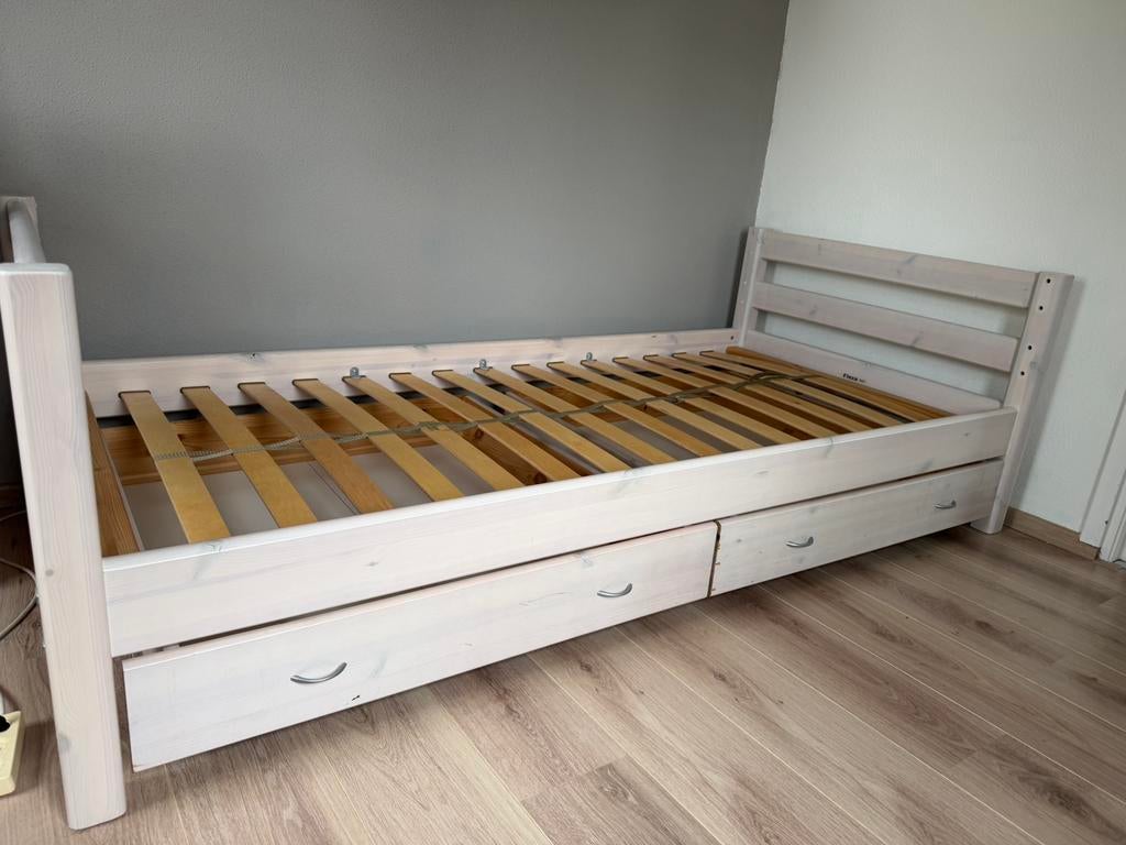 Bedden Flexa 2x 90 x 200  cm, Ophalen, 85 tot 100 cm, Gebruikt, Lattenbodem