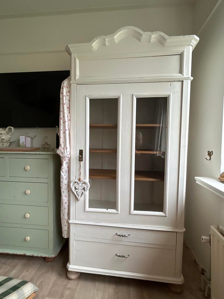 Antiek grenen servieskast, Huis en Inrichting, Kasten | Buffetkasten, Gebruikt, Met lade(s), 25 tot 50 cm, 50 tot 100 cm