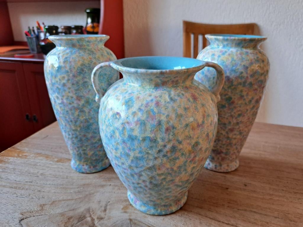 Set van 3 vazen, West Germany, Ophalen of Verzenden