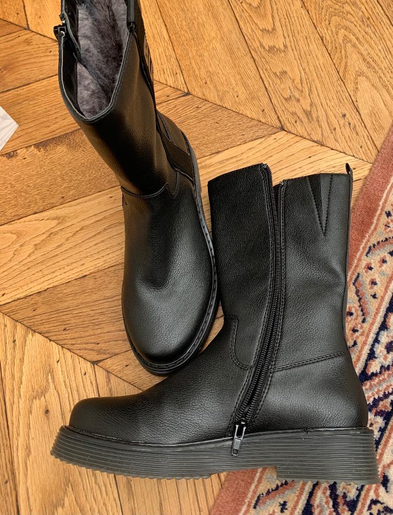 Bugatti leren Chelsea  boots met rits bont gevoerd  37, Kleding | Dames, Zwart, Lage of Enkellaarzen, Zo goed als nieuw, Bugatti
