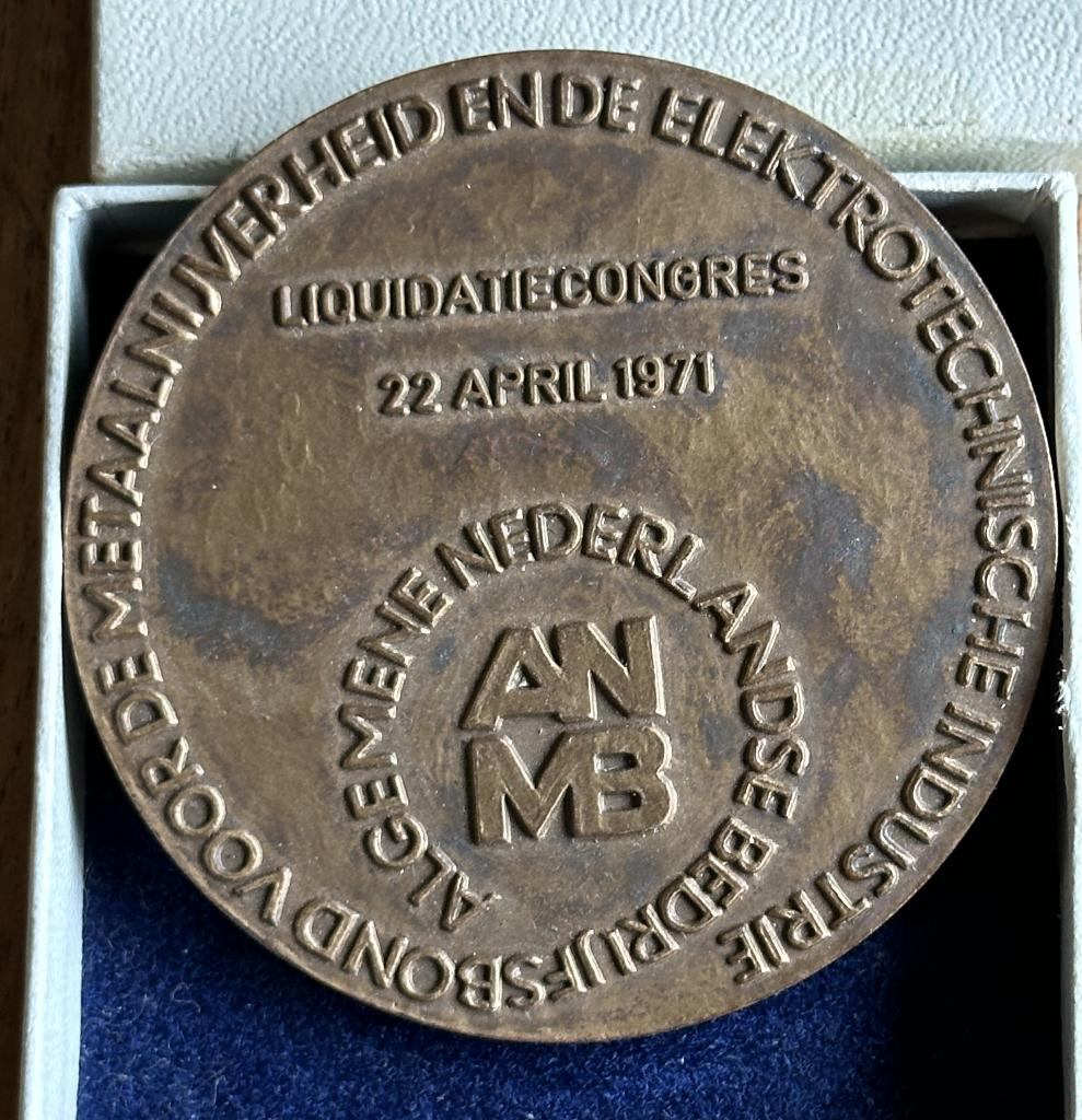 bronzen herdenkingspenning  Liquidatiecongres van het ANMB, Ophalen, Brons, Nederland