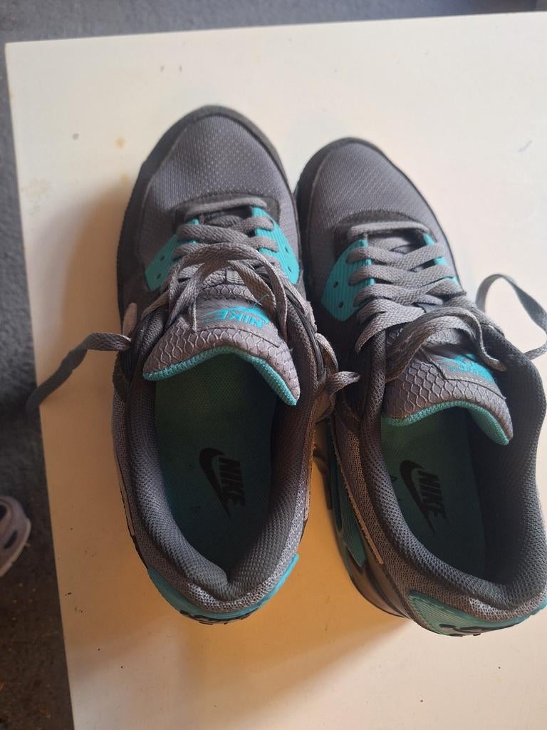 Nike Air Max 90 sneakers grijs met blauw, maat 42.5, Kleding | Heren, Schoenen, Ophalen