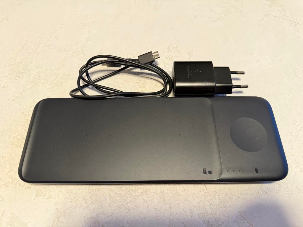 Originele Samsung 3-in-1 Draadloze Oplader Zwart, Ophalen, Zo goed als nieuw, Samsung